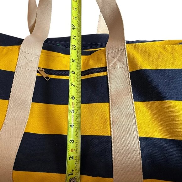 NEW!! Rowing Blazers Target Rugby Stripe Preppy Weekender Yellow Blue Duffel Bag - Picture 7 of 16